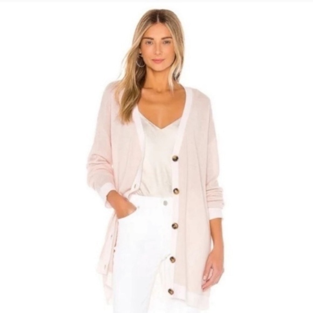 ✅ ATM Anthony Thomas Melillo Cardigan Oversized Wool Cashmere in Fragrance Pink